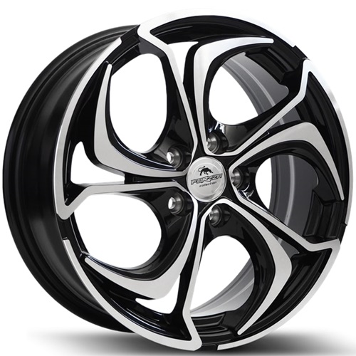 15" 4x100 Forzza Aktia Black Face Machined ET40 6.0J