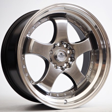 18" 5x112 Forzza Flamber Hyper Black/Lip Machined ET25 8.5J