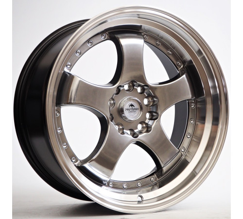 18" 5x112 Forzza Flamber Hyper Black/Lip Machined ET25 8.5J
