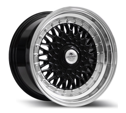 15" 4x100 Forzza Malm Black/Lip Machined ET25 7.0J