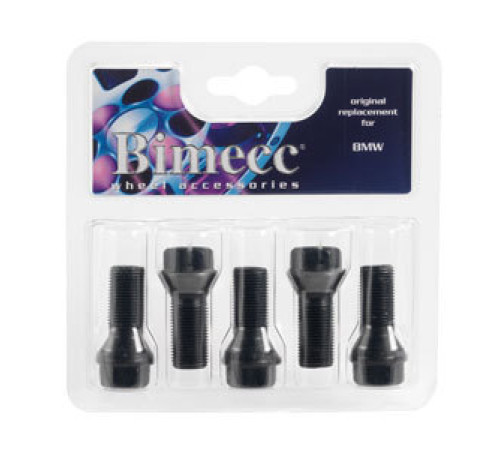 M14x1.25x27.6 hex17 (BMW) ( OEM: 36 13 6 774 896, 36 13 6 781 151 ) 5 melnu skrūvju komplekts