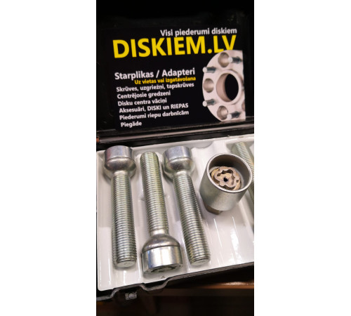 M14 x 1.5 x 60 mm HEX17 Sfēra R13 Drošības skrūves