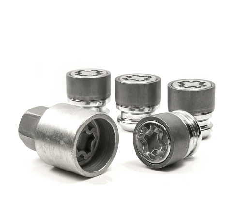 M12 x 1.5 HEX19 Sfēra R12 Riteņu drošības uzgriežņi EVO5