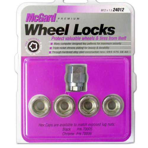 M12 x 1.5 x 20 HEX19/21 Konuss (SHORT) Riteņu drošības uzgriežņi McGard