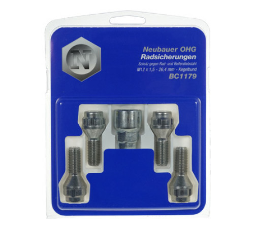 Bolts M12x1,5 26,4 HEX 17 mm / 19 mm Conus 60°