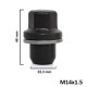 M14x1.5x46 HEX 22 mm Flat Diska uzgrieznis (Melns)