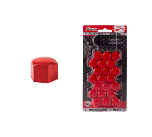 Skrūvju vāciņi 17mm (Red) J-Tec