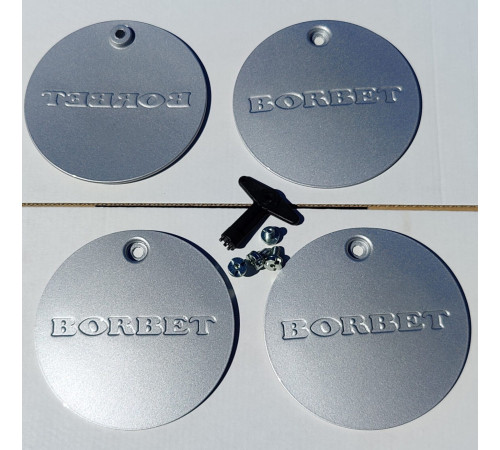 160mm BORBET A FLAT disku vāciņi + skrūves + atslēga