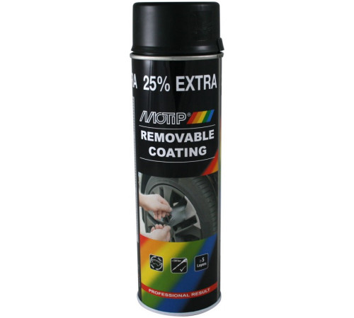 MELNA MATĒTA gumijas Disku krāsa MOTIP sprejs (500ml)