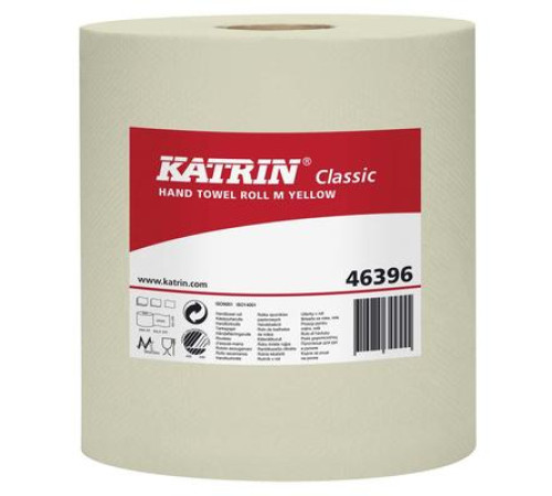 Papīra dvielis rokām dzeltens . Rullis M 260M, 1-kārtas