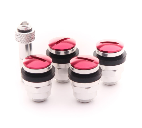 Alumīnija melno slepto ventiļu komplekts JR v1 - RED