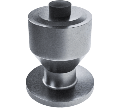 MAL10 Riepu radzes alumīnija 10mm garums, flancis 8mm (iepakojums 500 gab.)