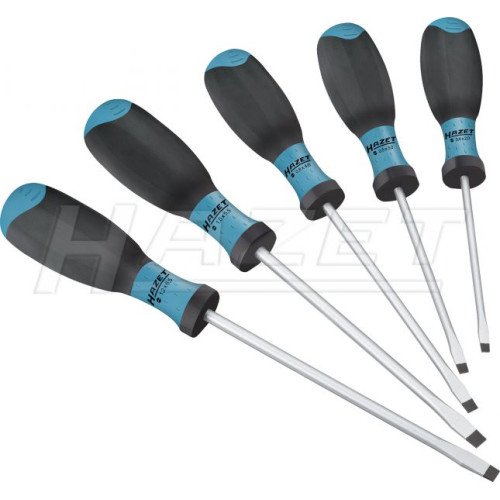 Komplekts no 5 mīnus (-) skruvgriežiem (HAZET)