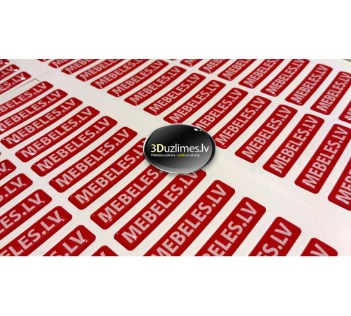 3D Uzlīmes ar Jūsu logo