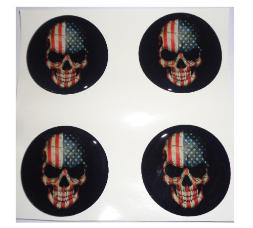 USA FLAG SKULL 3D vāciņu uzlīmes