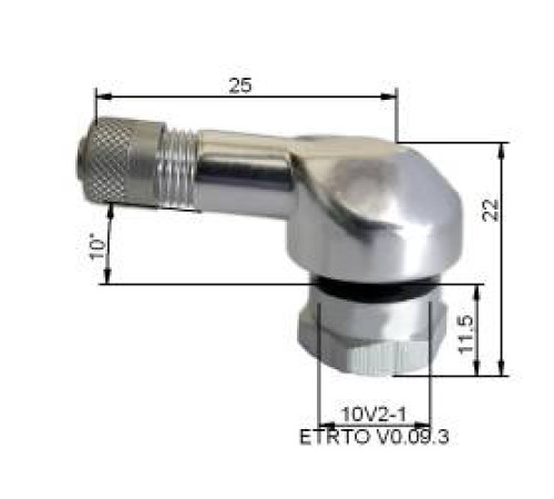 Motociklu ventīlis Ø 11,3 mm (sudraba) 90°