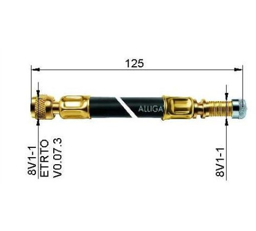 Ventīļpagarinātājs gumijas 125 mm