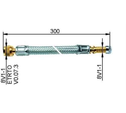 Ventīļpagarinātājs ar met,vijumu300 mm