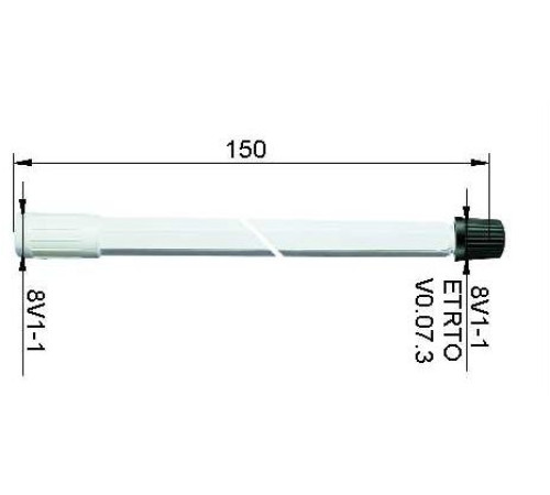 Ventiļpagarinātājs plastmasas150 mm