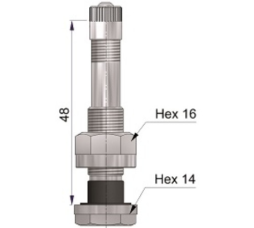 Ventīlis Alcoa diskiem Ø 9,7 x 54 mm