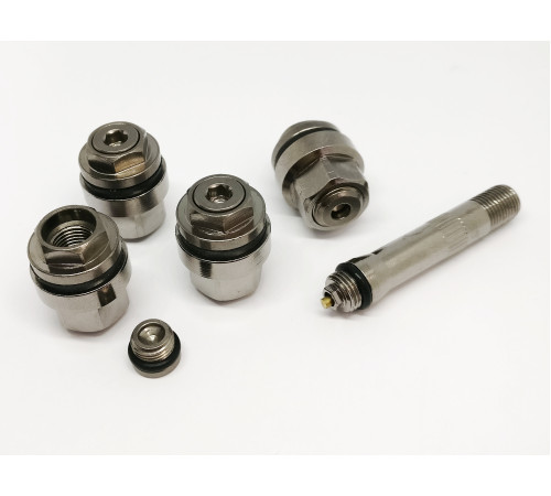 Bezkameru slēpto ventīļu kompl, ALU diskiem (tumšs metāls)