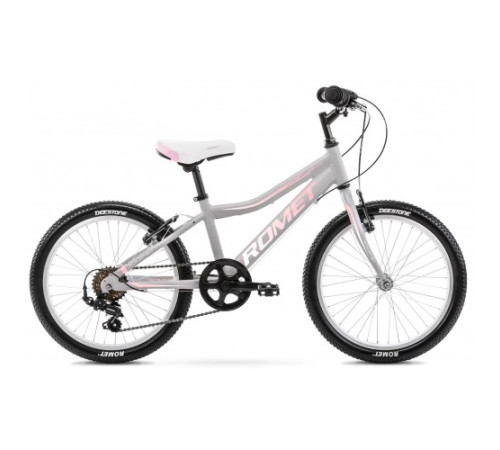 Bērnu divritenis 6 ātrumi Romet Jolene 20" Kid 1 Alumīnija rāmis 2022 GREY-PINK