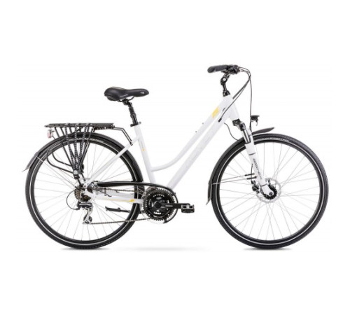 Pilsētas Velosipēds Romet Gazela 4 28" 2022 white-yellow