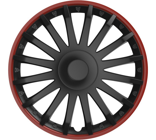 Dekoratīvā riteņu uzlika Crystal Black & Red 16"