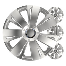 Wheel covers ENERGY RC Silver with chrome rings 15" (4 PCS)