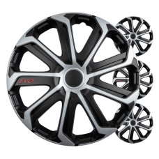 Wheel covers EVO Black & Silver 15" (4 PCS)