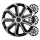 Dekoratīvā riteņu uzlikas EVO Black & Silver 15" (4 gab.)