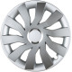Wheel cover CLIFF Silver with chrome rings 15"