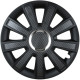 Wheel cover FLASH Black Carbon with chrome 16"