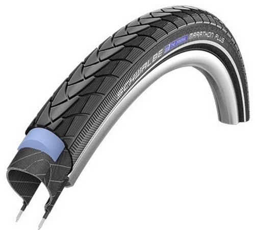 Tire 20" Schwalbe Marathon Plus HS 348 Perf Wired 35-406 Black-Reflex