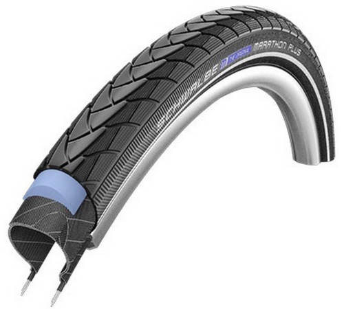 Tire 26" Schwalbe Marathon Plus HS 348 Perf Wired 42-590 Black-Reflex
