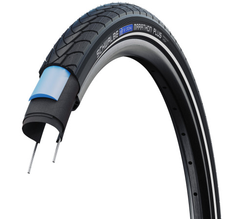 Riepa 28" Schwalbe Marathon Plus HS 348 Perf Wired 47-622 / 28x1.75 Black-Reflex