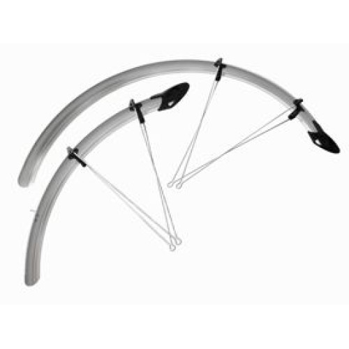 Mudguards set Orion OR 24"x53mm nylon silver