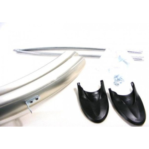 Mudguards set Orion OR 28"x41mm nylon silver