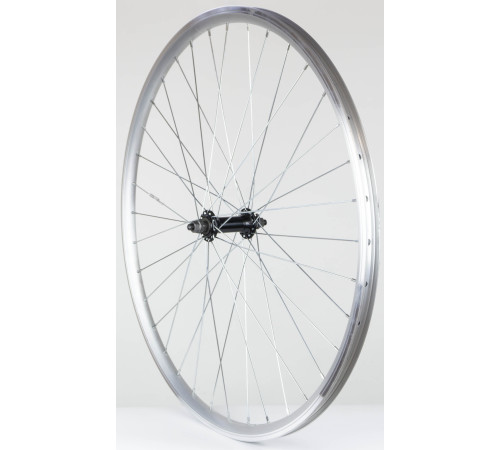 Front wheel 28" alloy hub, DoubleWall silver rim
