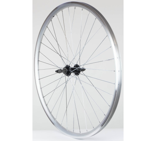 Aizmugurējais ritenis 28" Alu freewheel rumba, DoubleWall silver aploce
