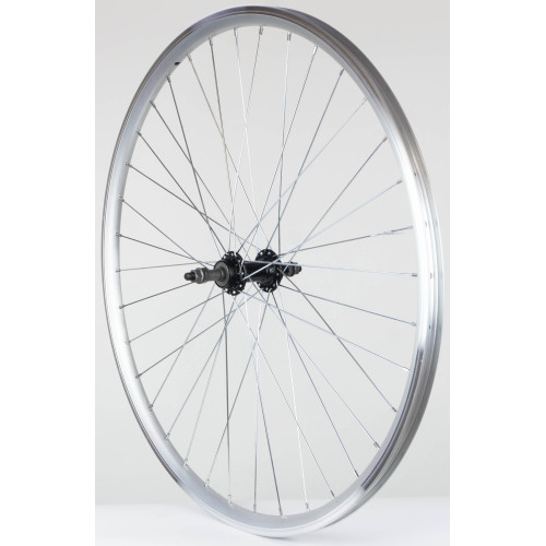 Aizmugurējais ritenis 28" Alu freewheel rumba, DoubleWall silver aploce