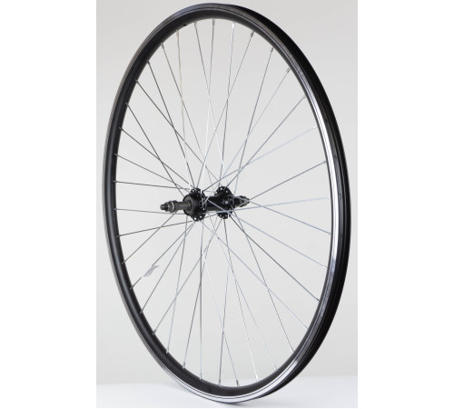 Rear wheel 28" alloy freewheel hub, DoubleWall black rim