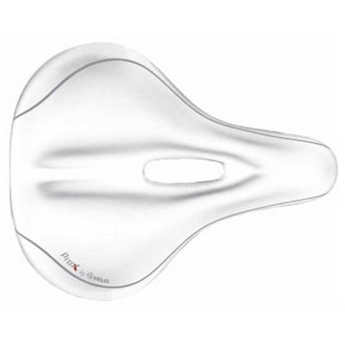 Saddle Velo ProX VL-6103E Elastomer D2 Zone Full Cut GEL white