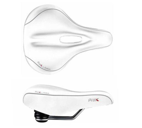 Saddle Velo ProX VL-6103E Elastomer D2 Zone Full Cut GEL white