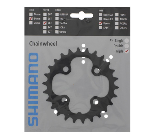 Chainring Shimano FC-M590-26T black-BLACK