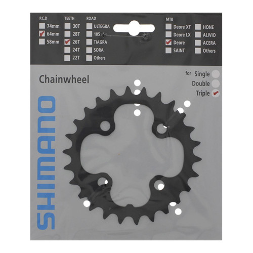 Chainring Shimano FC-M590-26T black-BLACK