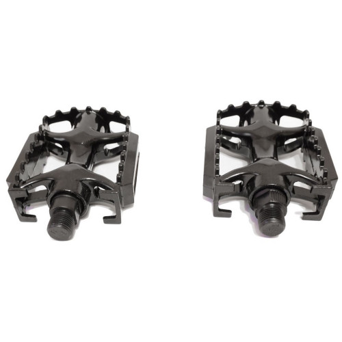 Pedāļi Azimut MTB black Alu 9/16" lodīšu gultnis un atstarotāji (1003)