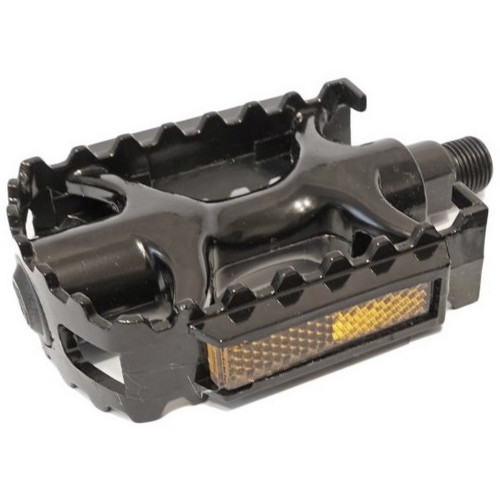 Pedāļi Azimut MTB black Alu 9/16" lodīšu gultnis un atstarotāji (1003)