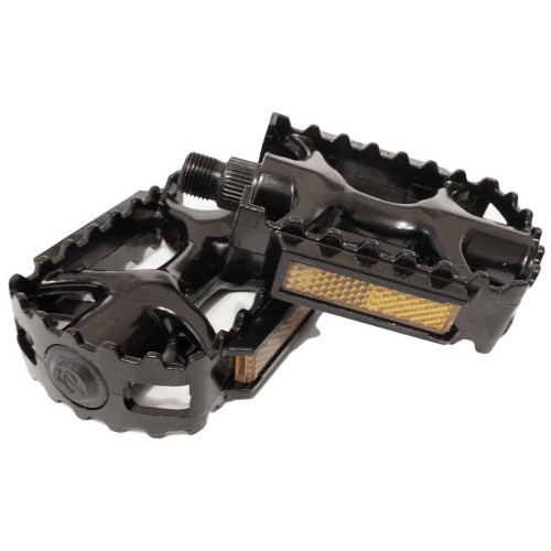 Pedāļi Azimut MTB black Alu 9/16" lodīšu gultnis un atstarotāji (1003)