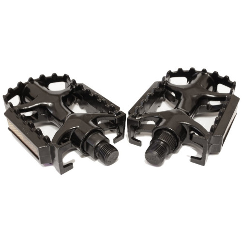 Pedāļi Azimut MTB black Alu 9/16" lodīšu gultnis un atstarotāji (1003)